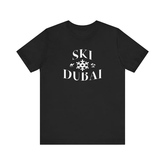 Ski Dubai - Unisex Jersey Tee - Cool Ski Resort Graphic T-Shirt