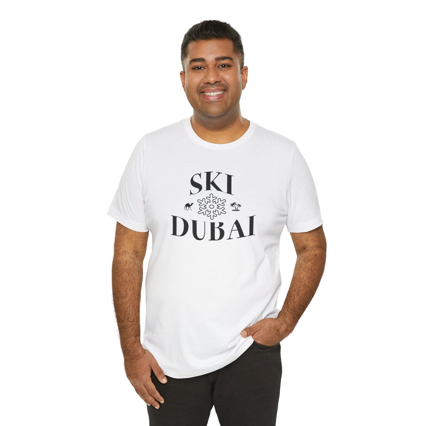 Ski Dubai - Unisex Jersey Tee - Cool Ski Resort Graphic T-Shirt