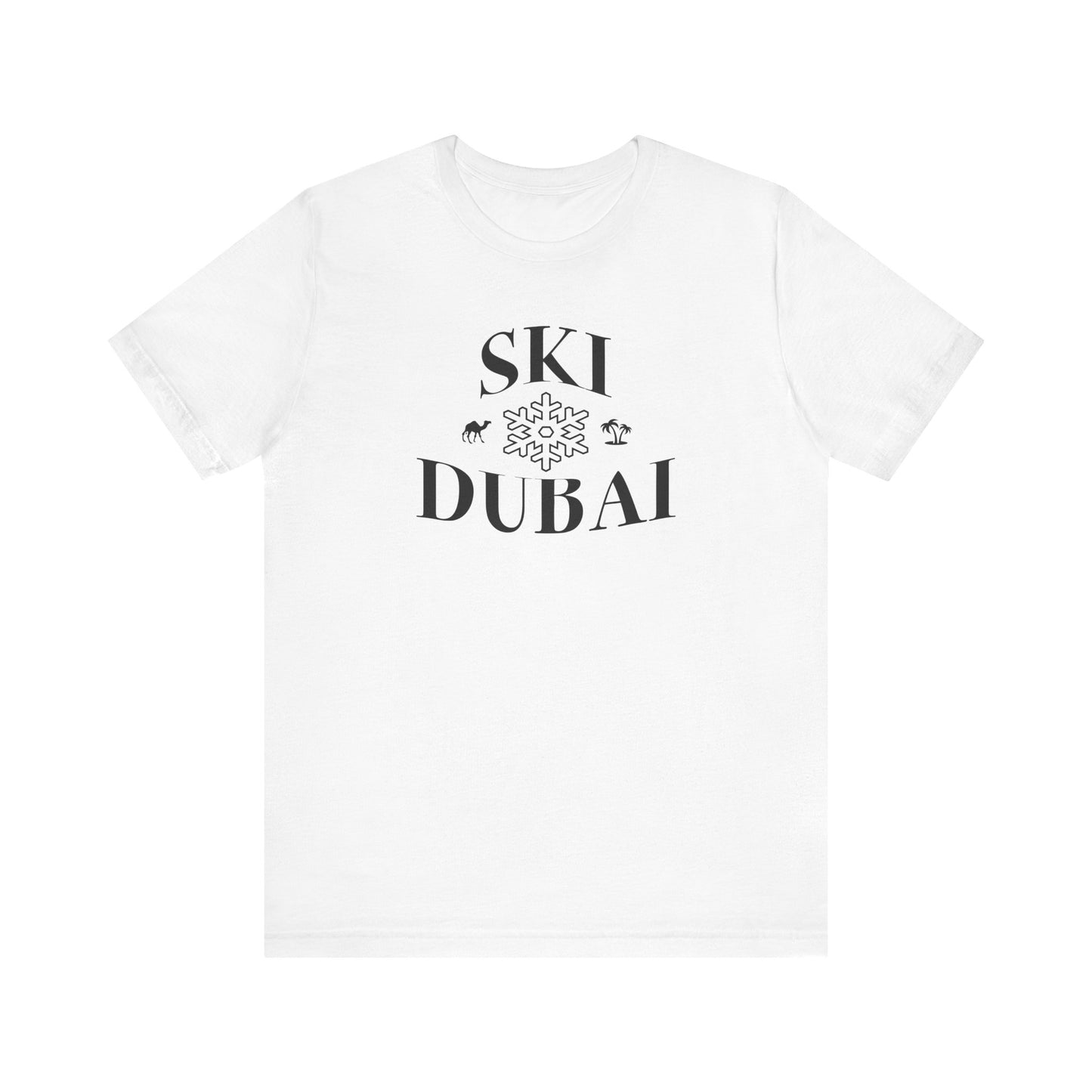 Ski Dubai - Unisex Jersey Tee - Cool Ski Resort Graphic T-Shirt
